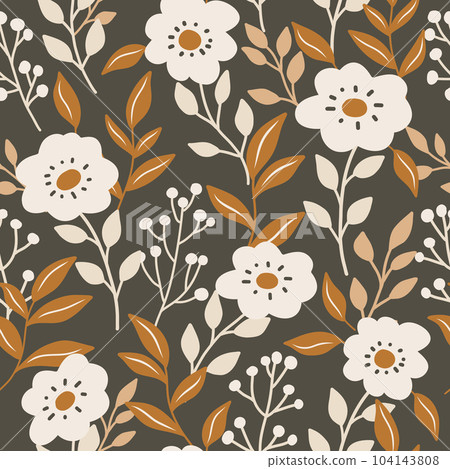 Floral seamless pattern. Vector design for paper, cover, fabric interior decor Floral seamless pattern. Vector design for paper, cover, fabric interior decor 104143808