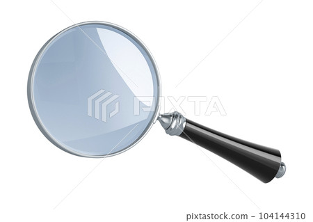 Loupe, magnifier, magnifying glass. 3D rendering 104144310
