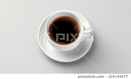 cup of coffee on white Americano coffee cup of coffee on white Americano coffee 104144477