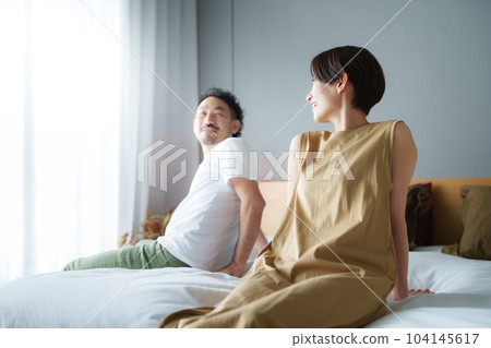 Simple modern bedroom _ couple Simple modern bedroom _ couple 104145617