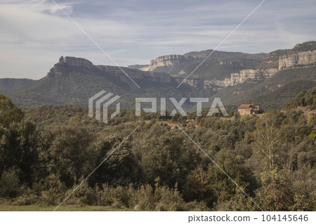 Collsacabra mountains landscape in Guilleries National Park in Catalonia 104145646