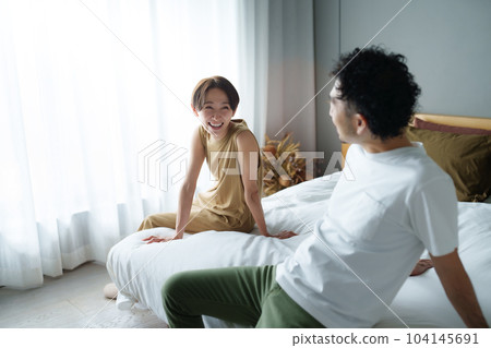 Simple modern bedroom _ couple Simple modern bedroom _ couple 104145691