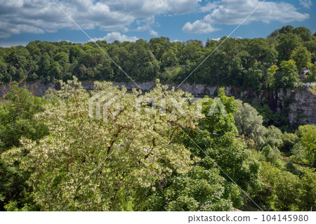 Smotrytsky canyon in Kamianets-Podilskyi, Ukraine. Smotrytsky canyon in Kamianets-Podilskyi, Ukraine. 104145980
