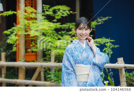 Blue Komon Kimono Blue Komon Kimono 104146568