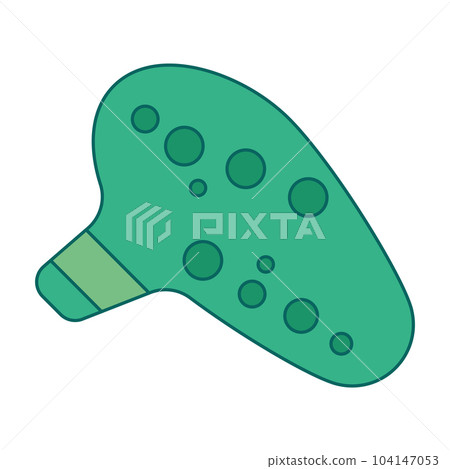 Isolated colored ocarina musical instrument icon Vector Isolated colored ocarina musical instrument icon Vector 104147053