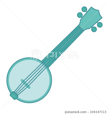 Isolated colored banjo musical instrument icon Vector Isolated colored banjo musical instrument icon Vector 104147113