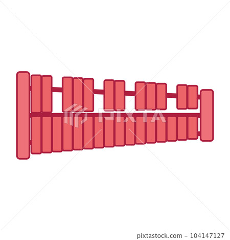 Isolated colored xylophone musical instrument icon Vector Isolated colored xylophone musical instrument icon Vector 104147127