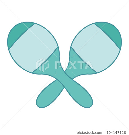 Isolated colored pair of maracas musical instrument icon Vector Isolated colored pair of maracas musical instrument icon Vector 104147128