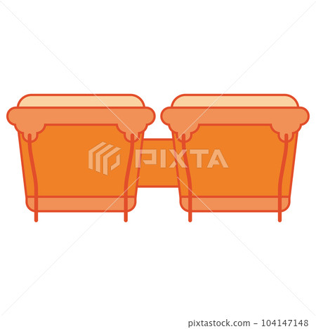 Isolated colored bongo musical instrument icon Vector Isolated colored bongo musical instrument icon Vector 104147148