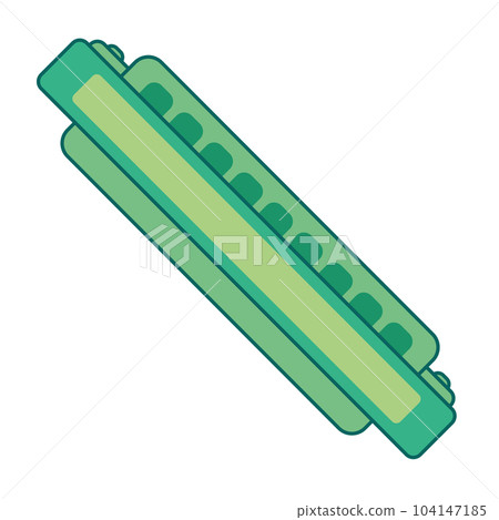 Isolated colored harmonica musical instrument icon Vector Isolated colored harmonica musical instrument icon Vector 104147185