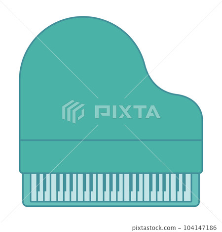 Isolated colored piano musical instrument icon Vector Isolated colored piano musical instrument icon Vector 104147186