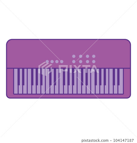 Isolated colored keyboard musical instrument icon Vector Isolated colored keyboard musical instrument icon Vector 104147187