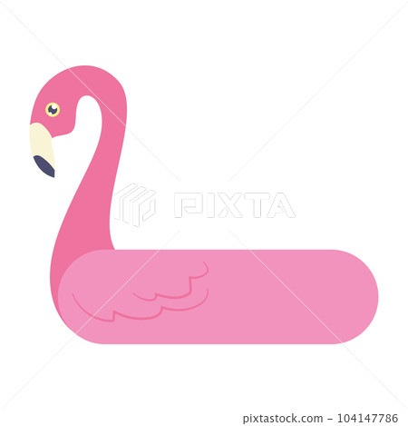 Isolated colored summer flamingo floater icon Vector 104147786