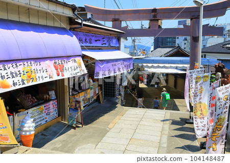 [香川縣] 清晨的金刀比羅神社（市坂鳥居） 104148487