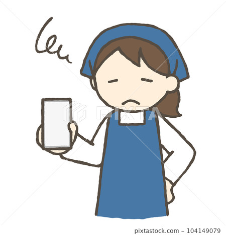 Illustration of smartphone and woman Illustration of smartphone and woman 104149079