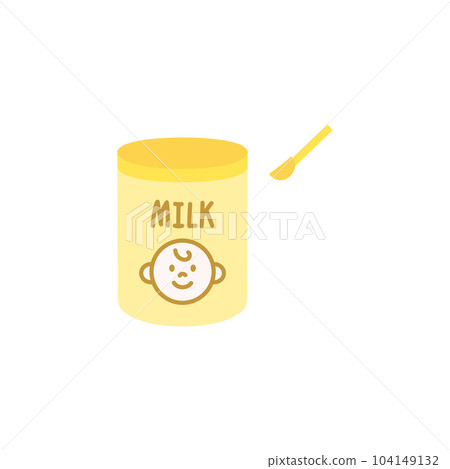 嬰兒嬰兒圖標奶粉粉彩 104149132