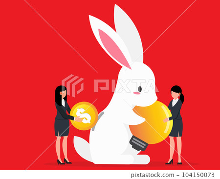 Money and investment in the year of the rabbit.... - Stock Illustration ...