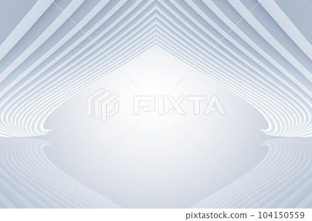 Artificial white curved tunnel futuristic space background 3D rendering Artificial white curved tunnel futuristic space background 3D rendering 104150559