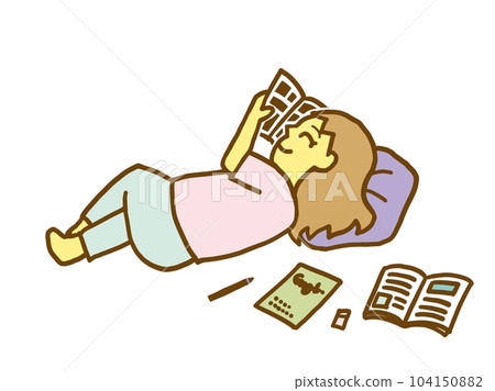 推遲作業學習看漫畫的女孩 104150882