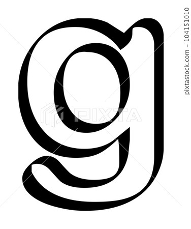 Modern lowercase letter g alphabet character isolated on transparent background. Classic lettering minimal fashion design. 104151010