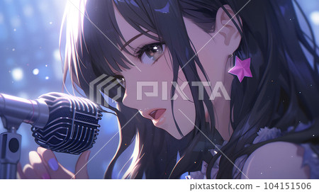 在眾多觀眾面前演唱的魅力女歌手兼詞曲作者(Generative AI) 在眾多觀眾面前演唱的魅力女歌手兼詞曲作者(Generative AI) 104151506