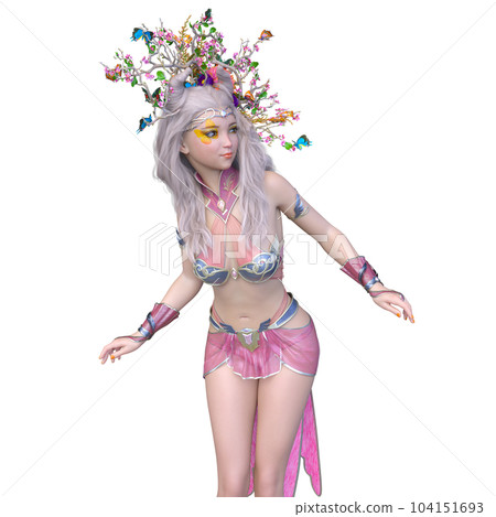 fairy with wreath fairy with wreath 104151693