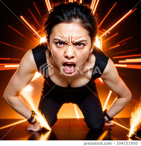 AI-generated image [person] angry woman 104151950