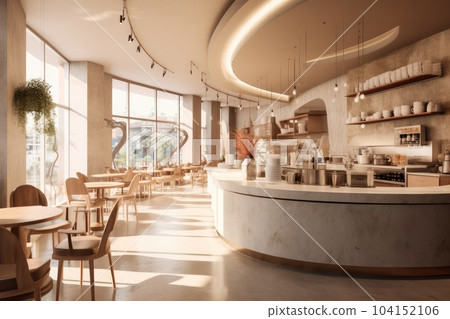 Interior of an empty luxurious cafe, Coffee shop. Interior of an empty luxurious cafe, Coffee shop. 104152106