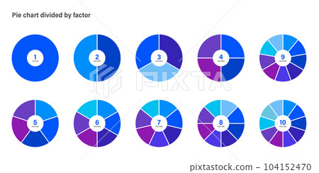 Set of segmented pie charts 104152470