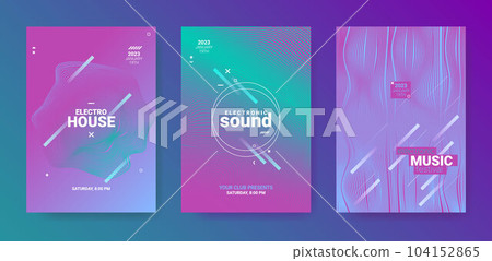 Abstract Music Poster. Electro Dance Flyer. Vector Edm Background. Abstract Music Poster. Electro Dance Flyer. Vector Edm Background. 104152865