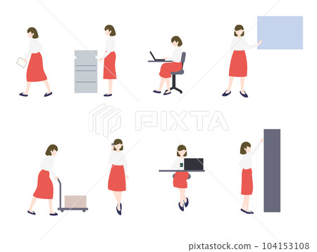 在辦公室工作的婦女 104153108