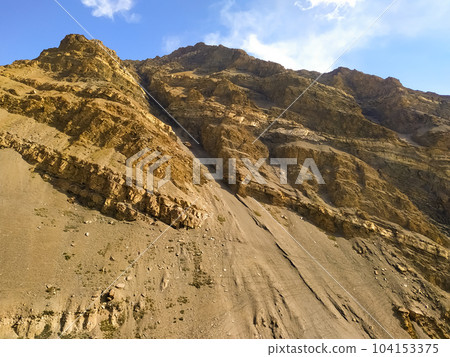 Sand mountain in the desert with sky 104153375