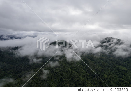Top view Landscape of Morning Mist with Mountain Top view Landscape of Morning Mist with Mountain 104153893