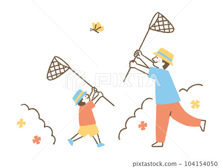 父子追蝴蝶_color 104154050