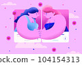 Lgbtq woman trans gender couple relationship dating online app in flat art character illustration 104154313