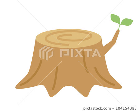 simple stump illustration 104154385