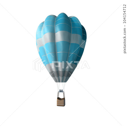 Isolate 3d rendering of a hot air balloon Isolate 3d rendering of a hot air balloon 104154712