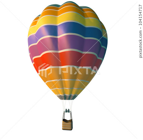 Isolate 3d rendering of a hot air balloon Isolate 3d rendering of a hot air balloon 104154717