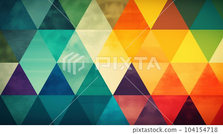 Abstract background of triangles, colors in Bauhaus style. Modern colorful mosaic background, backing Abstract background of triangles, colors in Bauhaus style. Modern colorful mosaic background, backing 104154718
