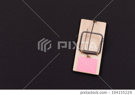Small Memo Paper in Wooden Mousetrap - Template Small Memo Paper in Wooden Mousetrap - Template 104155229