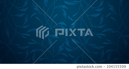 vector illustration Abstract blue background with leaves wallpapers for Presentations marketing, decks, ads, books covers, Digital interfaces, print design templates material, wedding invitation cards 104155509