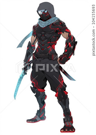 幻想男性角色全身立像插圖 104155693