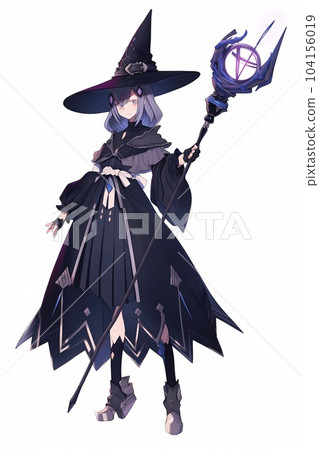 幻想女性角色全身站立圖片插畫 104156019