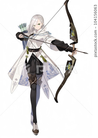 Full body standing picture illustration of fantasy female character Full body standing picture illustration of fantasy female character 104156063
