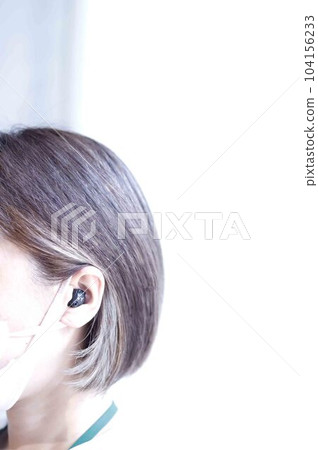 Gray hair dye inner highlight! Gray hair dye inner highlight! 104156233