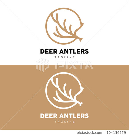 Deer Horn Logo, Animal Vector, Minimalist Simple Design, Illustration Symbol Icon Deer Horn Logo, Animal Vector, Minimalist Simple Design, Illustration Symbol Icon 104156259