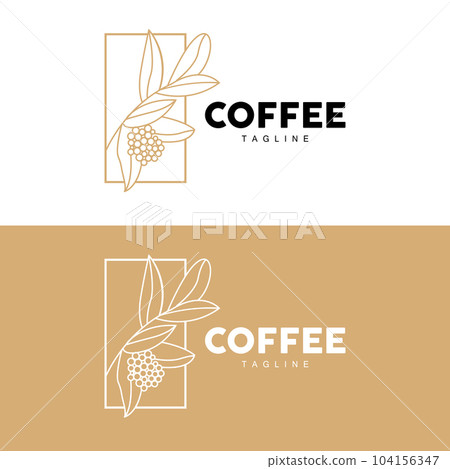 Coffee Logo, Coffee Tree Design, Cafe Drink Vector, Icon Brand Illustration Symbol Coffee Logo, Coffee Tree Design, Cafe Drink Vector, Icon Brand Illustration Symbol 104156347