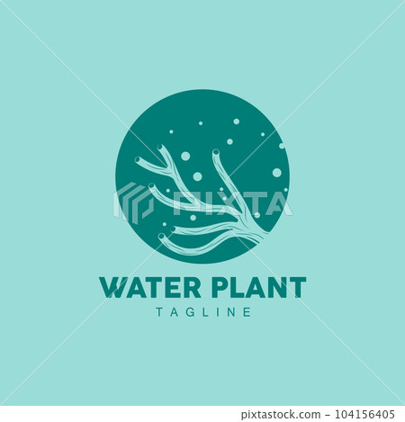 Coral Logo, Marine Plant Design Place Marine Animal, Seaweed Sea Vector Coral Logo, Marine Plant Design Place Marine Animal, Seaweed Sea Vector 104156405