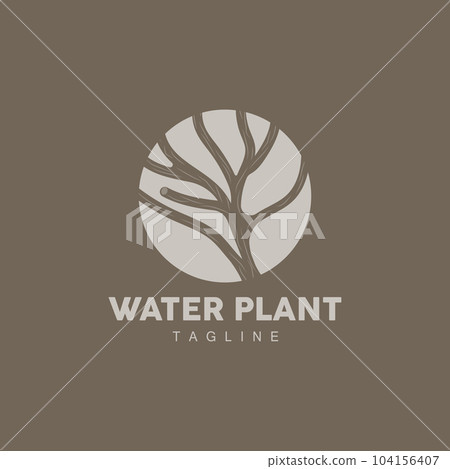 Coral Logo, Marine Plant Design Place Marine Animal, Seaweed Sea Vector Coral Logo, Marine Plant Design Place Marine Animal, Seaweed Sea Vector 104156407