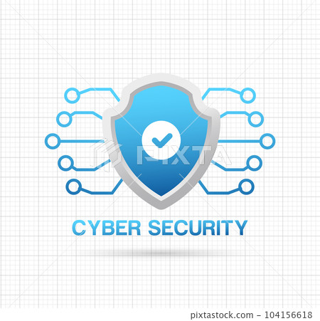 Cyber security vector icon, safety system symbol Cyber security vector icon, safety system symbol 104156618